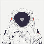 Astronaut love by Balazs Solti Square Canvas Print Art for Modern Home Decor. Decorate your office or living room with canvas artwork
