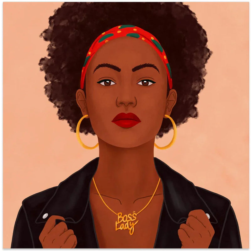 Boss Lady Square Canvas Art  Petra Holíková 