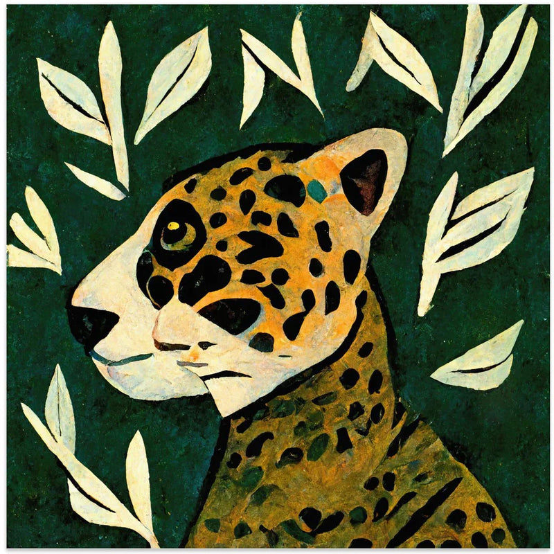 Tiger In Profile Square Canvas Art  Treechild 