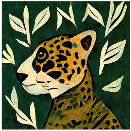 Tiger In Profile Square Canvas Art  Treechild 