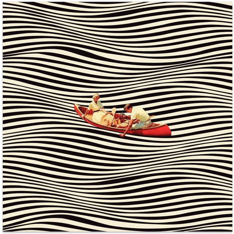 The Real Boat Trip by Taudalpoi Square Canvas Print Art for Modern Home Decor. Decorate your office or living room with canvas artwork