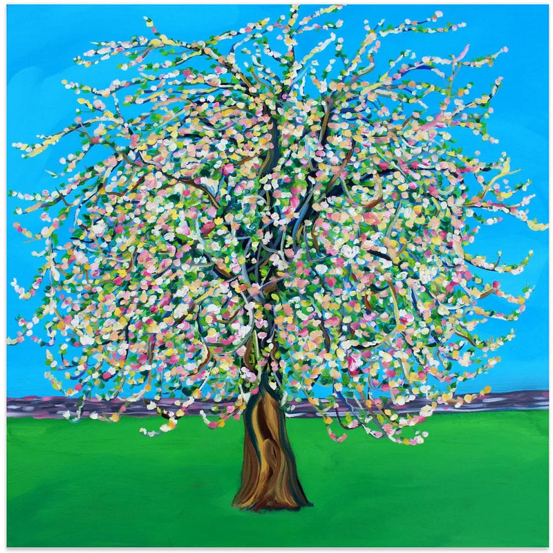 Apple Blossom by Alice Straker Square Canvas Print Art for Modern Home Decor. Decorate your office or living room with canvas artwork