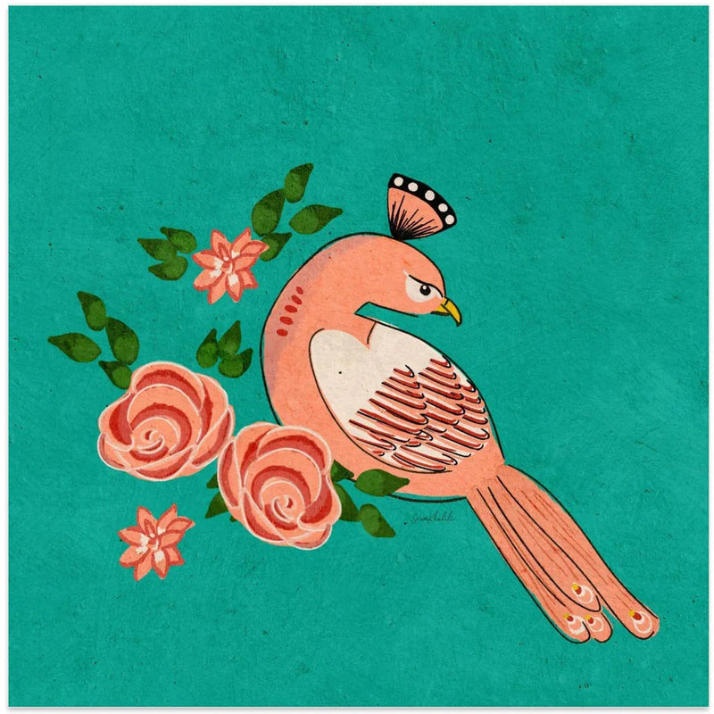 Pigeons In Pakistan  Erum Khalili.png Square Canvas Art  Erum Khalili 