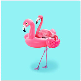 Flamingo on Resort Square Canvas Art  Artem Pozdniakov 