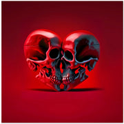 Death Love by Artem Pozdniakov Square Canvas Print Art for Modern Home Decor. Decorate your office or living room with canvas artwork