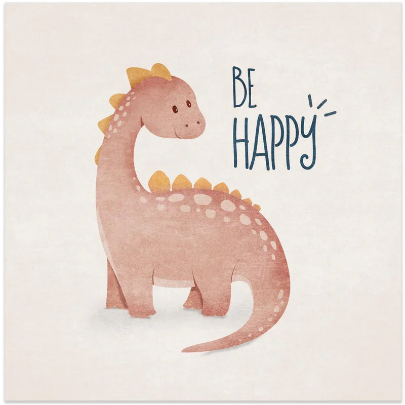 Dino Uzun Boyun by Emel Tunaboylu Square Canvas Print Art for Modern Home Decor. Decorate your office or living room with canvas artwork