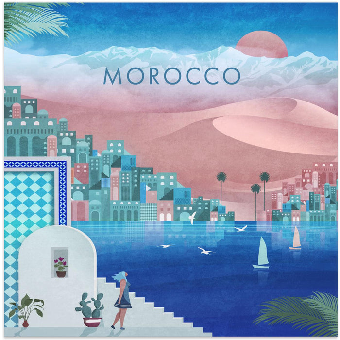 Morocco Square.png Square Poster Art Print by Emel Tunaboylu