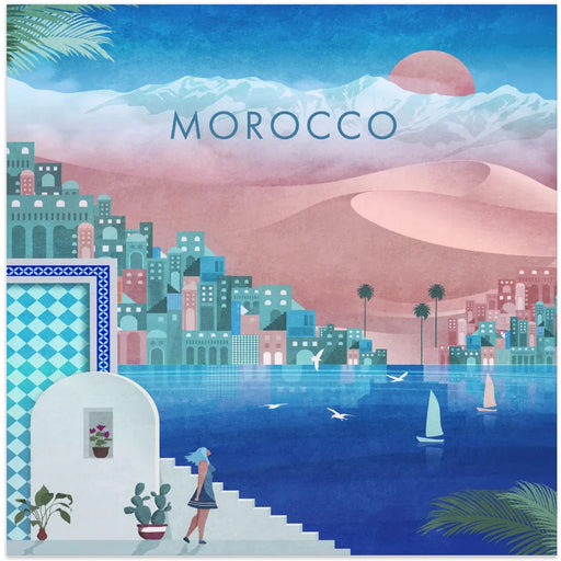 Morocco Square.png by Emel Tunaboylu Square Canvas Print Art for Modern Home Decor. Decorate your office or living room with canvas artwork