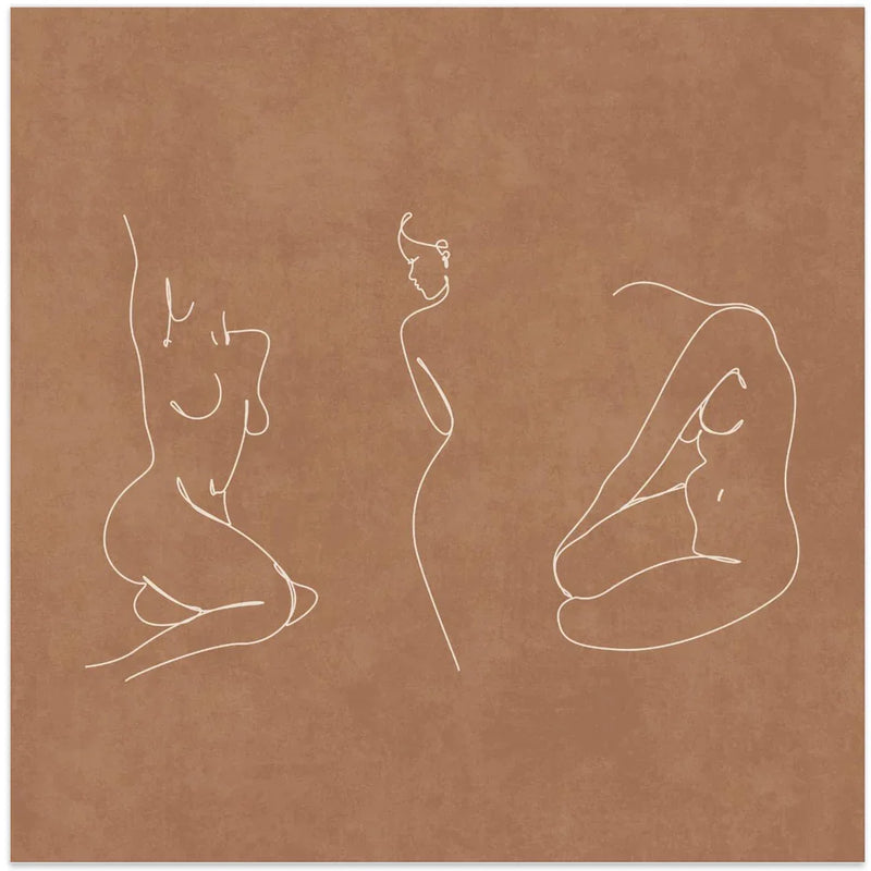 Horizontal Uc Cibil Orange 2 by Emel Tunaboylu Square Canvas Print Art for Modern Home Decor. Decorate your office or living room with canvas artwork