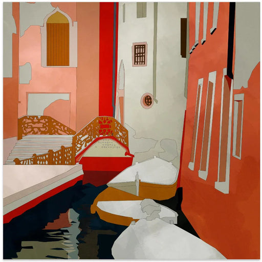 Venedig2 by Ana Rut Bre Square Canvas Print Art for Modern Home Decor. Decorate your office or living room with canvas artwork