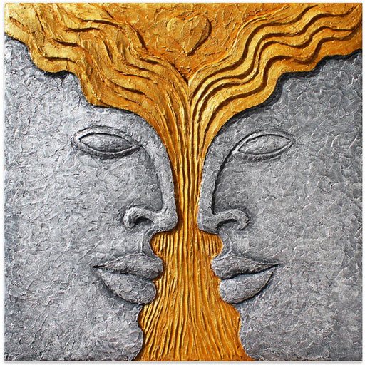 TREE OF LOVE by ALLA GRANDE Square Canvas Print Art for Modern Home Decor. Decorate your office or living room with canvas artwork