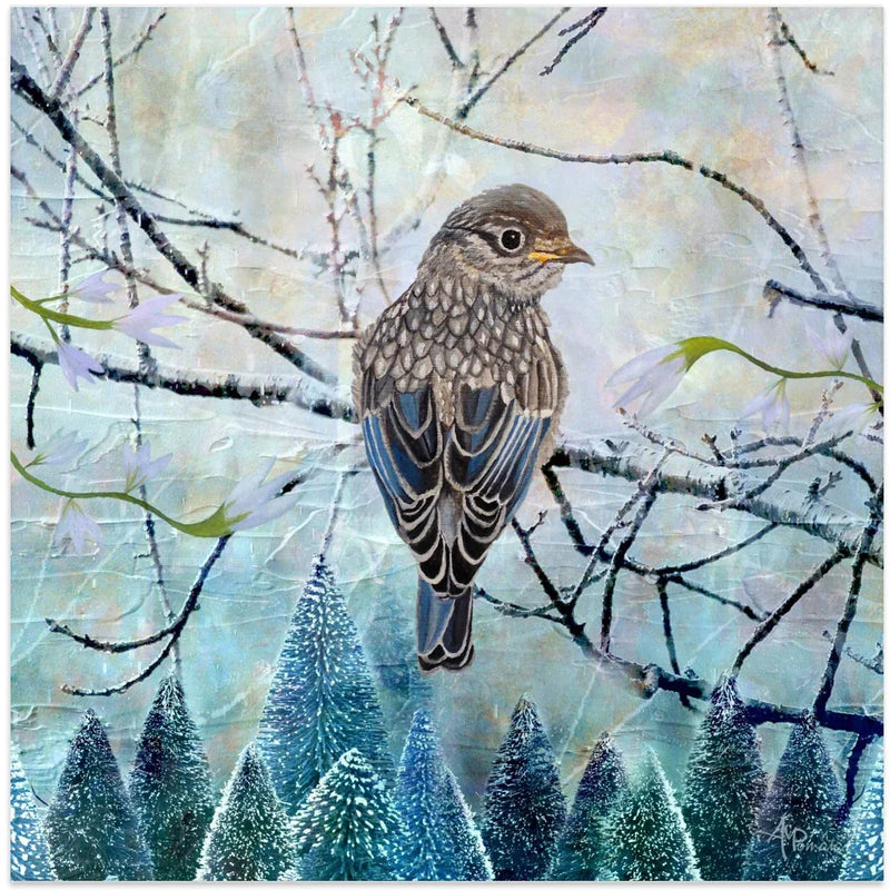 Winter Glow by Angeles M. Pomata Square Canvas Print Art for Modern Home Decor. Decorate your office or living room with canvas artwork