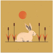 White Rabbit by Vision Grasp Art Square Canvas Print Art for Modern Home Decor. Decorate your office or living room with canvas artwork