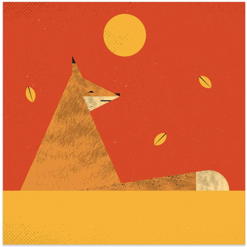 Fox by Vision Grasp Art Square Canvas Print Art for Modern Home Decor. Decorate your office or living room with canvas artwork