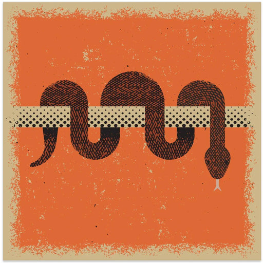 Snake 2 by Vision Grasp Art Square Canvas Print Art for Modern Home Decor. Decorate your office or living room with canvas artwork