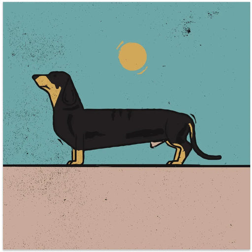 Dachshund by Vision Grasp Art Square Canvas Print Art for Modern Home Decor. Decorate your office or living room with canvas artwork