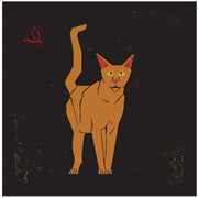 Orange Cat by Vision Grasp Art Square Canvas Print Art for Modern Home Decor. Decorate your office or living room with canvas artwork