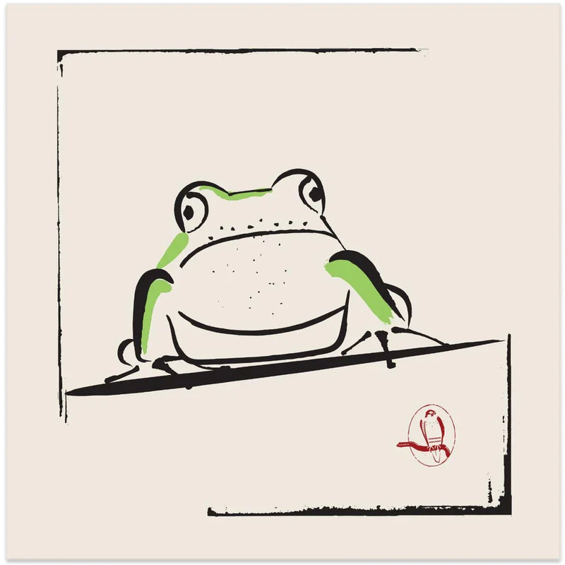 Frog by Vision Grasp Art Square Canvas Print Art for Modern Home Decor. Decorate your office or living room with canvas artwork