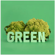 Green.1 by Julia Ramiro Square Canvas Print Art for Modern Home Decor. Decorate your office or living room with canvas artwork