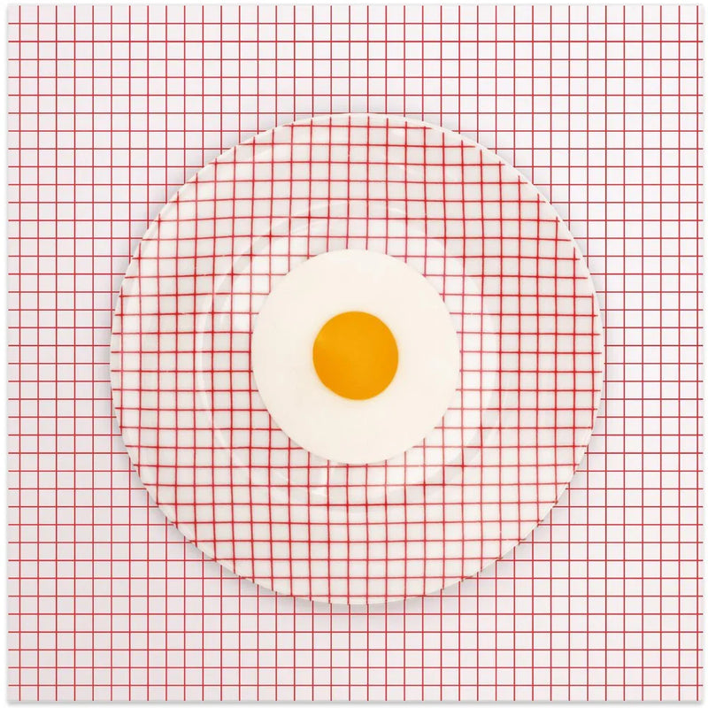 Egg Plate Ou0.1 by Julia Ramiro Square Canvas Print Art for Modern Home Decor. Decorate your office or living room with canvas artwork