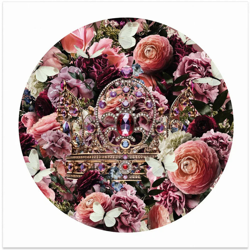 Paisley Blooms & Crow by Sue Skellern Square Canvas Print Art for Modern Home Decor. Decorate your office or living room with canvas artwork