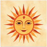 Whimsical Sun Face 2 by Andrea Haase Square Canvas Print Art for Modern Home Decor. Decorate your office or living room with canvas artwork