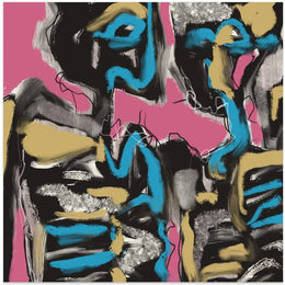 Ink and oil abstract 02 by Little Dean Square Canvas Print Art for Modern Home Decor. Decorate your office or living room with canvas artwork