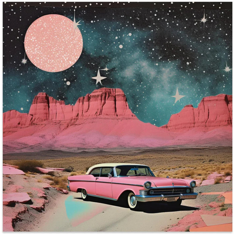 SpaceRide 4.0 by Samantha Hearn Square Canvas Print Art for Modern Home Decor. Decorate your office or living room with canvas artwork