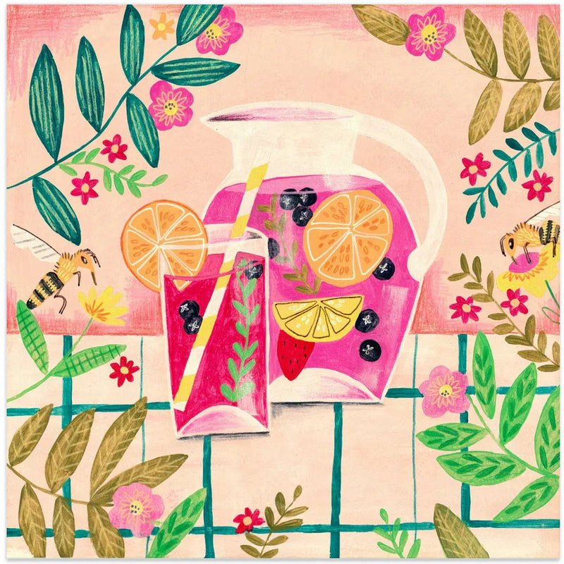 Sangria Summer by Caroline Bonne Müller Square Canvas Print Art for Modern Home Decor. Decorate your office or living room with canvas artwork
