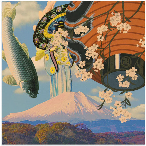 Koi by CosmoZach Square Canvas Print Art for Modern Home Decor. Decorate your office or living room with canvas artwork