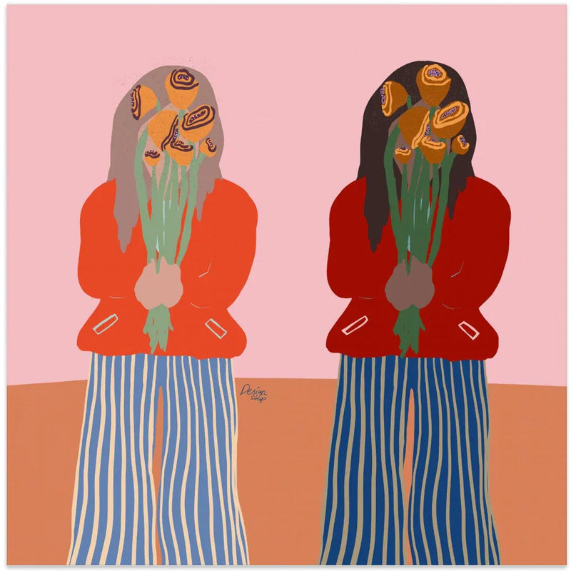 Gemini by Alix Campbell Square Canvas Print Art for Modern Home Decor. Decorate your office or living room with canvas artwork