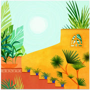 Colorful Garden by Kristian Gallagher Square Canvas Print Art for Modern Home Decor. Decorate your office or living room with canvas artwork