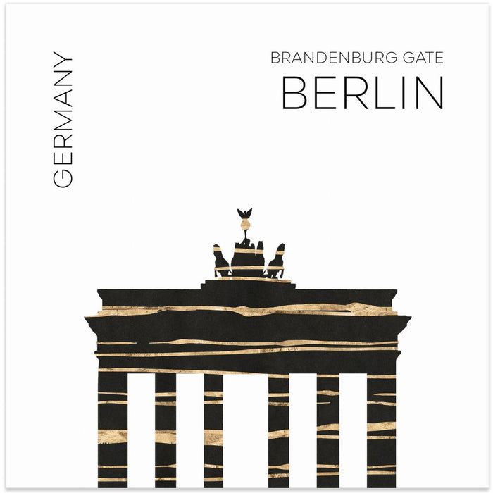 Urban Art BERLIN Brandenburg Gate Square Canvas Art Print