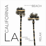 Urban Art LA Palm Trees by Melanie Viola Square Canvas Print Art for Modern Home Decor. Decorate your office or living room with canvas artwork
