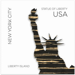 Urban Art NYC Statue of Liberty by Melanie Viola Square Canvas Print Art for Modern Home Decor. Decorate your office or living room with canvas artwork