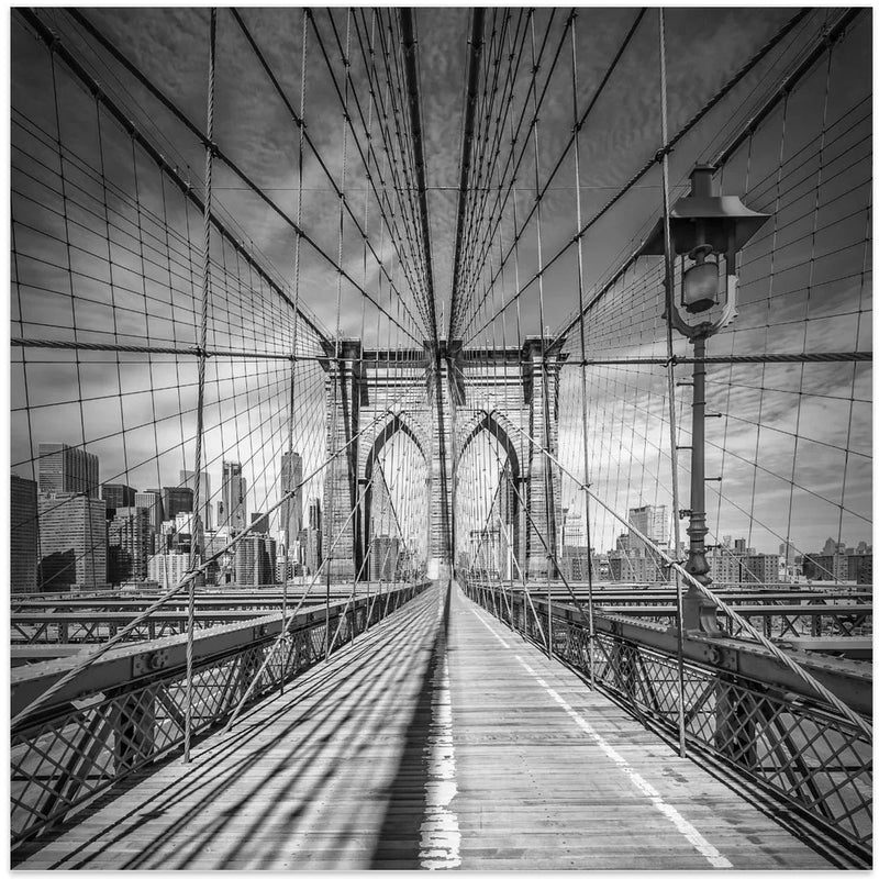 NYC Brooklyn Bridge by Melanie Viola Square Canvas Print Art for Modern Home Decor. Decorate your office or living room with canvas artwork
