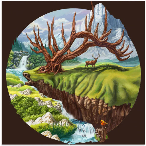 Father Deer by Alirıza ÇAKIR Square Canvas Print Art for Modern Home Decor. Decorate your office or living room with canvas artwork