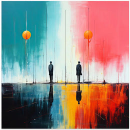 Second World 6 by Justyna Jaszke Square Canvas Print Art for Modern Home Decor. Decorate your office or living room with canvas artwork