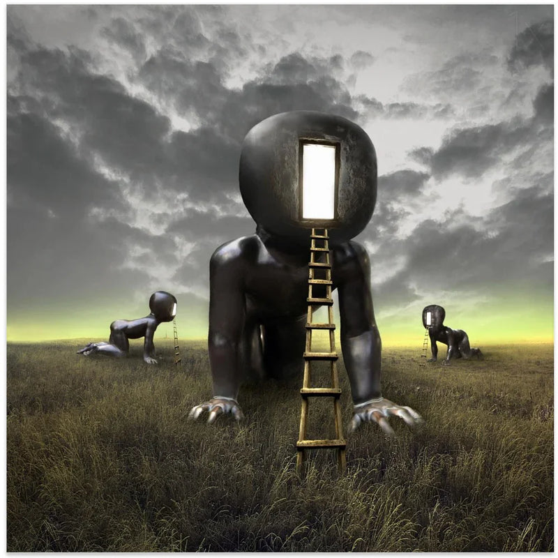 no escape by Ivan Valentino Square Canvas Print Art for Modern Home Decor. Decorate your office or living room with canvas artwork