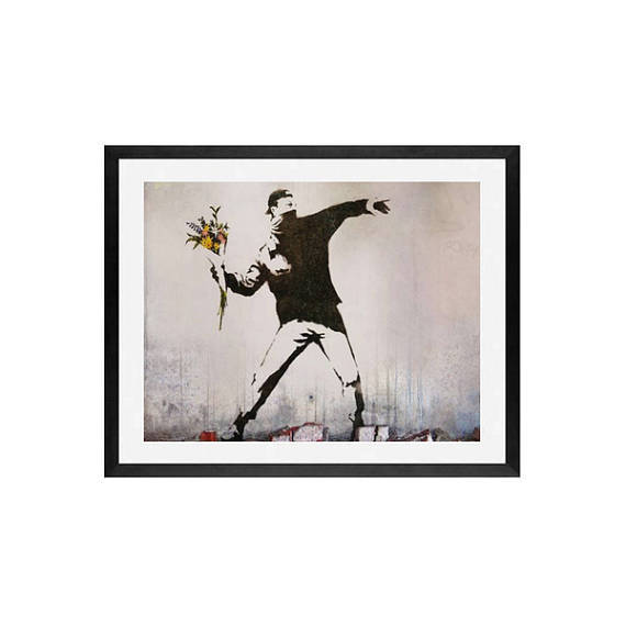 Rage Flower Thrower Banksy Graffiti Street Art