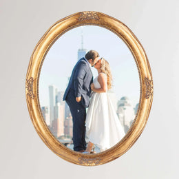 Antique Gold Round Oval Vintage Picture Frame 8x10 11x14 16x20