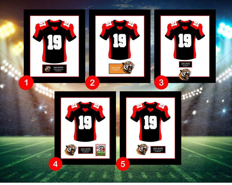 Ohio High School Football Jersey Frame Print Senior Night Gift