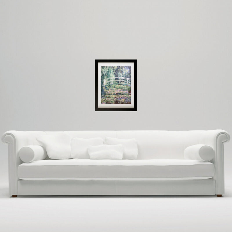 Claude Monet Water Lily Pond Japanese Bridge Classic Art Canvas Frame