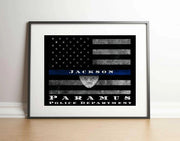 Thin Blue Line Police officer or Firefighter Thin Red Line  Art Picture Frame Store New Jersey