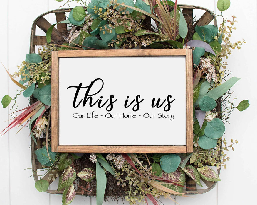 This Is Us Rustic Rustic farmhouse wood Signs 12x18 inch farmhouse decor