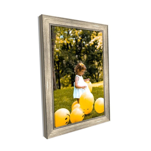 Traditional Champagne Silver Panel Picture Frame 2 inch - Modern Memory Design Picture frames - New Jersey Frame shop custom framing