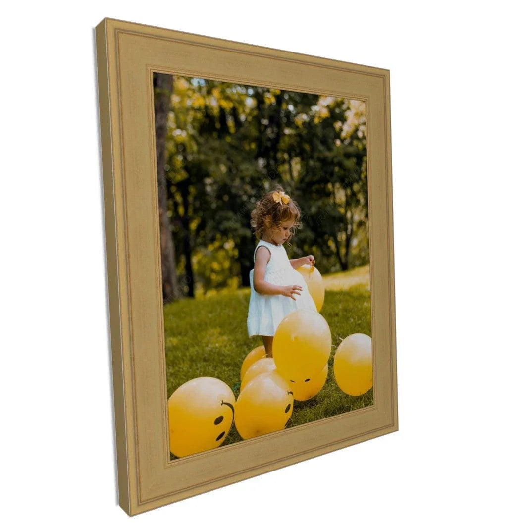 Gold Leaf Picture Frame Traditional Flat Panel Custom Wall Hanging
