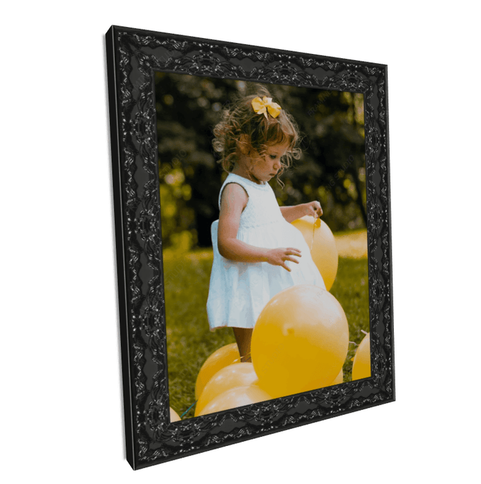 Traditional Ornate Gloss Black Picture Frame Renaissance - Modern Memory Design Picture frames - New Jersey Frame shop custom framing