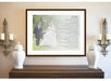 Wedding anniversary gift framed art with song lyric or vows for home decor
