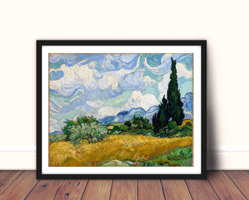Wheat Field with Cypresses by Vincent Van Gogh Classic Art Canvas